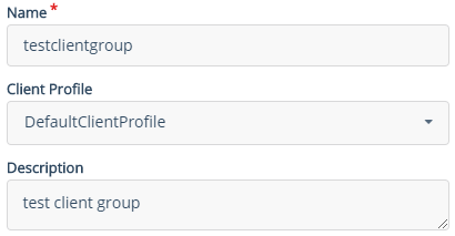 Create Client Group