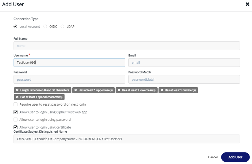 Certificate-based Authentication Exception