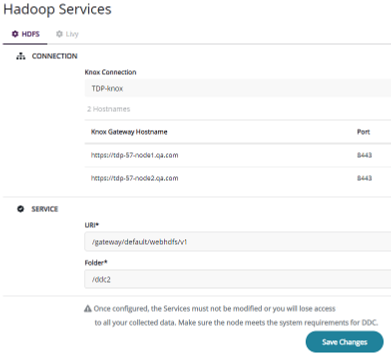 DDC Hadoop Configuration