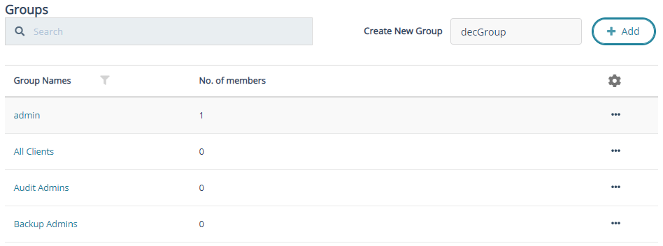 Create User Defined Group