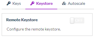 Remote Keystore set to off