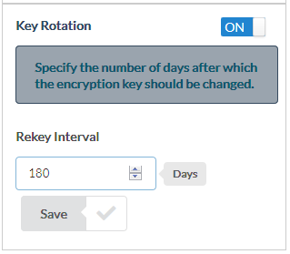 Key Rotation set to on