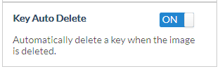 Key Auto Delete set to on