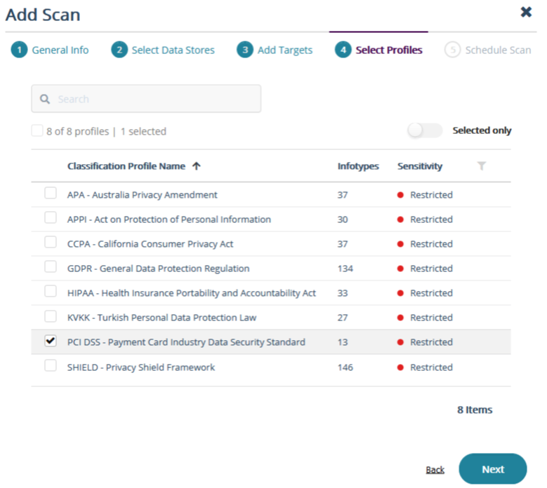 DDC Scan Classification Profile