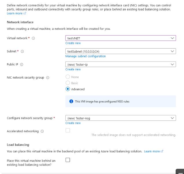 Networking config