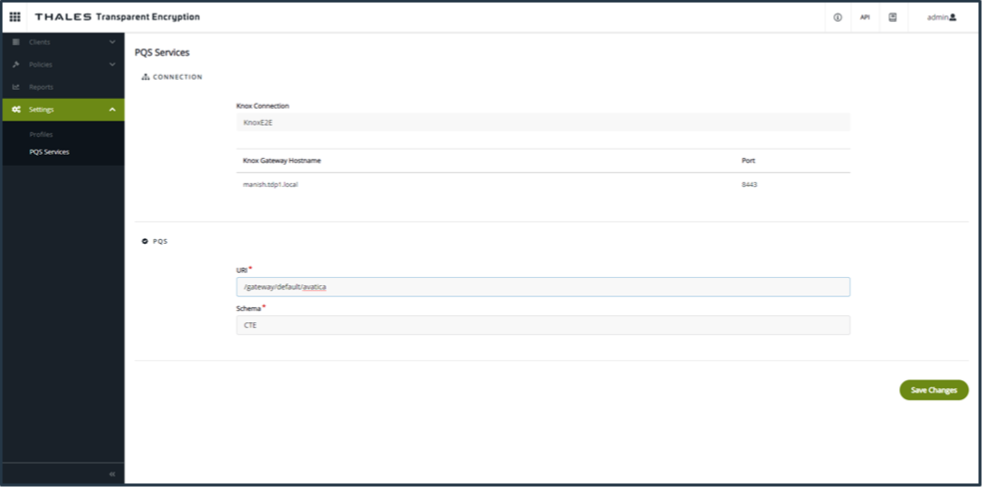 CTE PQS Configuration