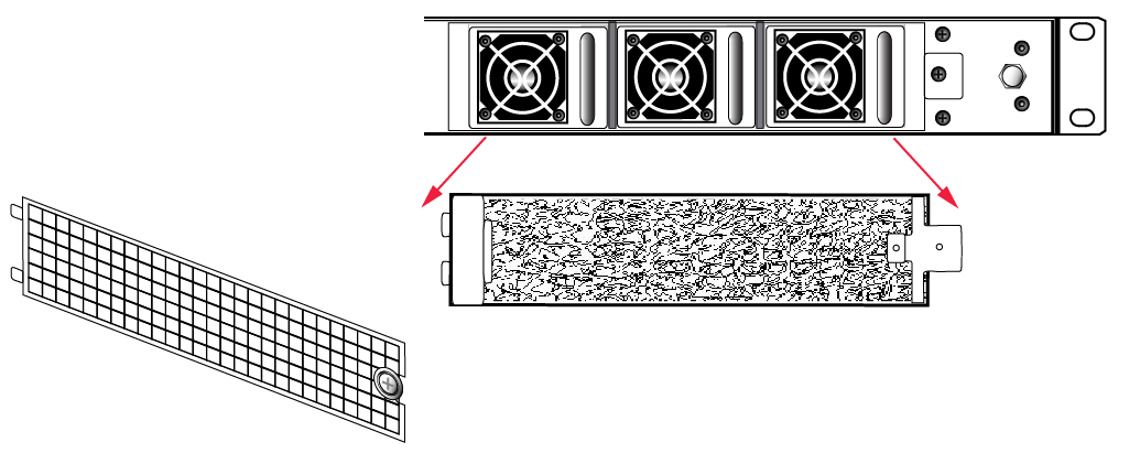 fan retainer with mesh