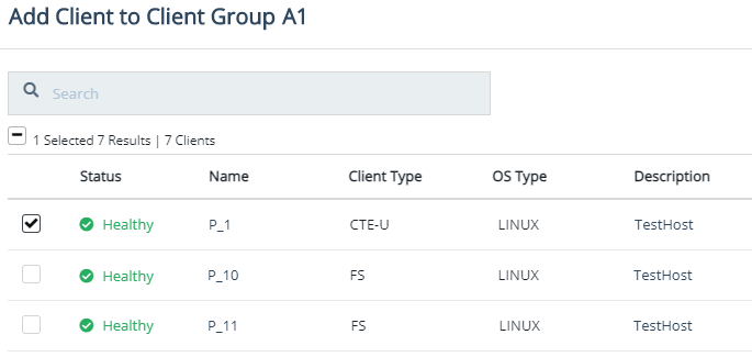 Add Client to Client Group