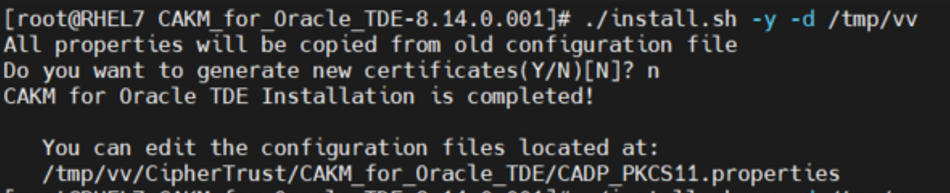 Generate new certificate