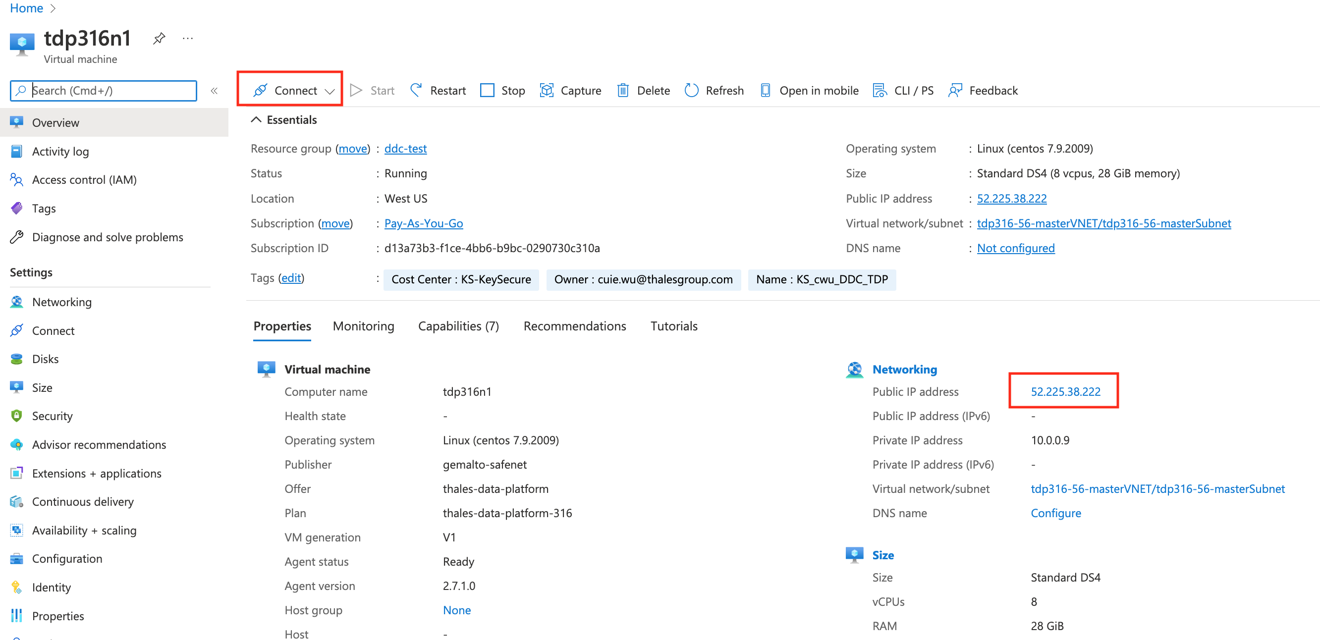 Resource IP address