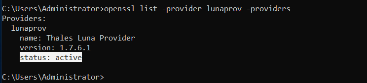 Verify Luna Provider alt text