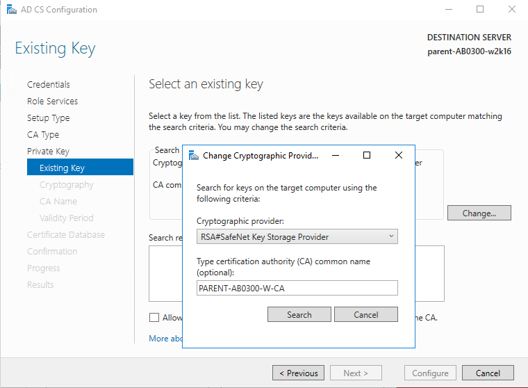 Existing Key