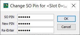 gCTAdmin Change SO PIN