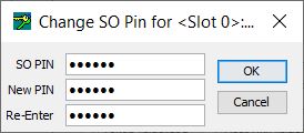 gCTAdmin Change SO PIN