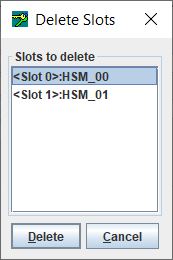 gCTAdmin Deleting Slots