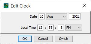gCTAdmin Edit Clock
