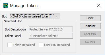 gCTAdmin Manage Tokens