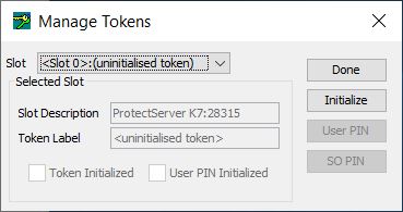 gCTAdmin Manage Tokens