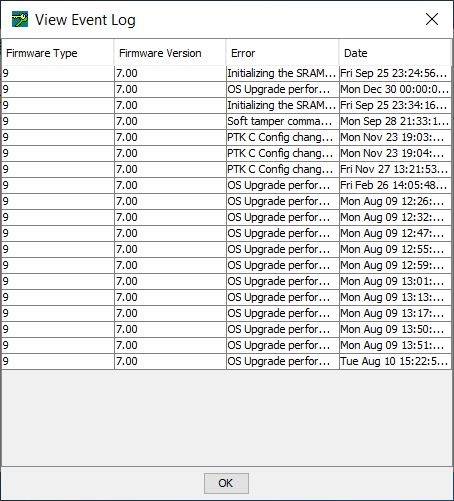 gCTAdmin View Event Log