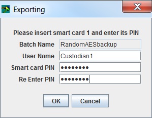 KMU Export Keys to Smart Card