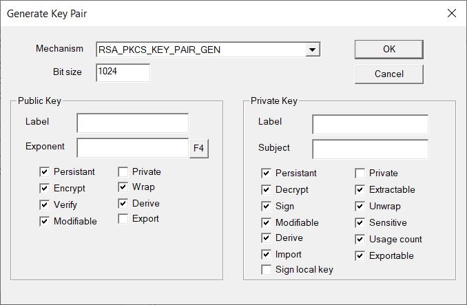 ctbrowse Generate RSA Key Pair