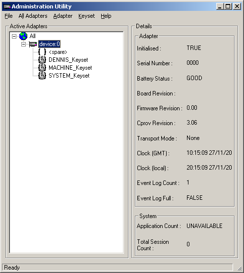 gmadmin User Interface