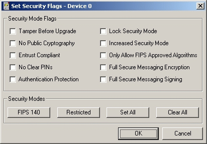 Set Security Flags Dialog Box