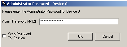 Password Entry Dialog Box