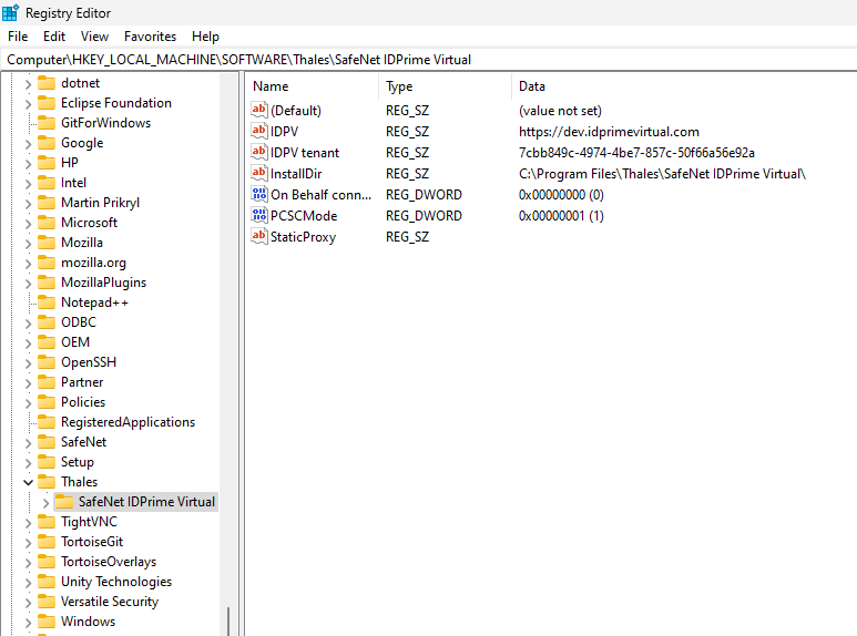 Registry Editor