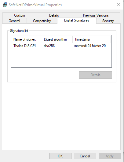 Digital Signature Tab