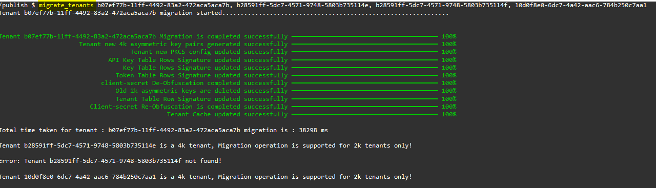 Tenant Migration Utility