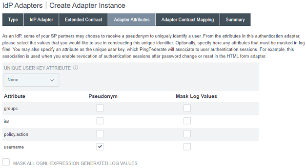 Adapter Attributes