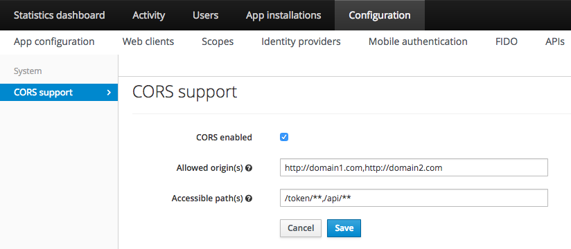 CORS support
