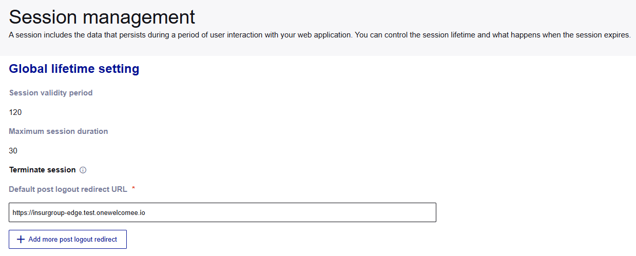 Session management on the OneWelcome Identity Platform