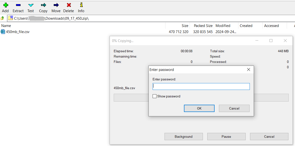 Decrypt with password