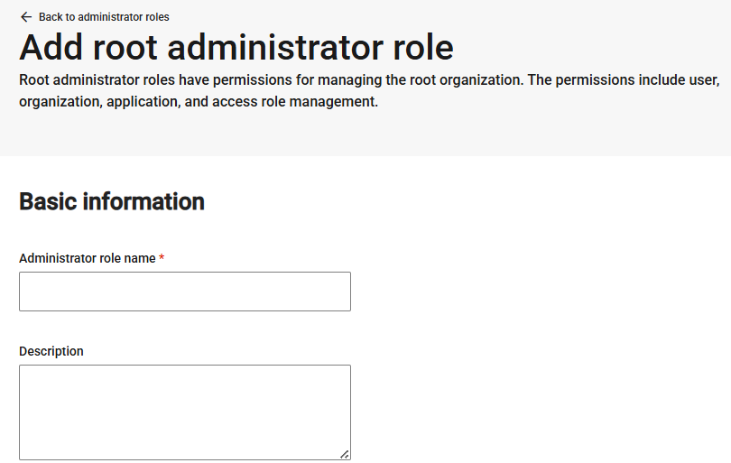 Add root administrator role