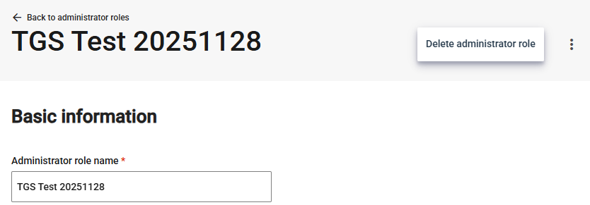 Delete administrator role