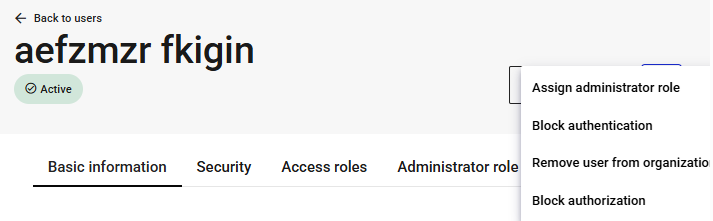 Remove user from organization