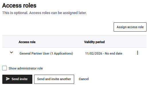 Updated access roles
