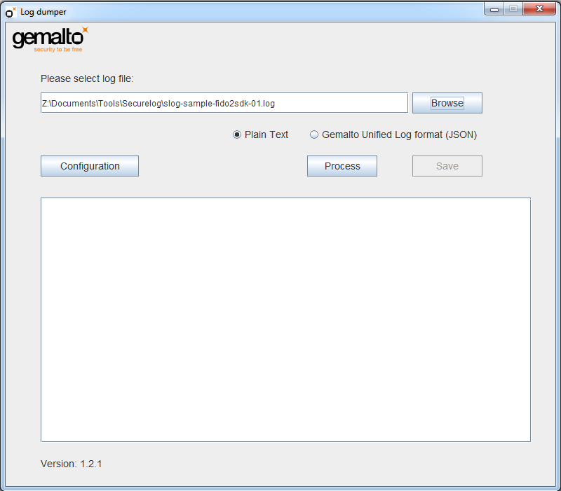 Selecting the required log file