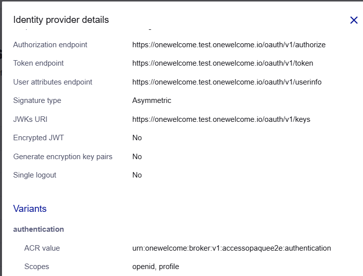 ACR value for an IDP in the Identity Broker