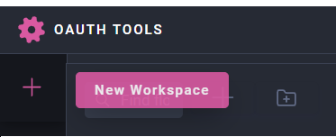 New workspace button in OAuth tools