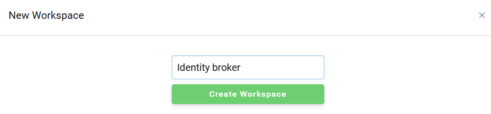 New workspace screen