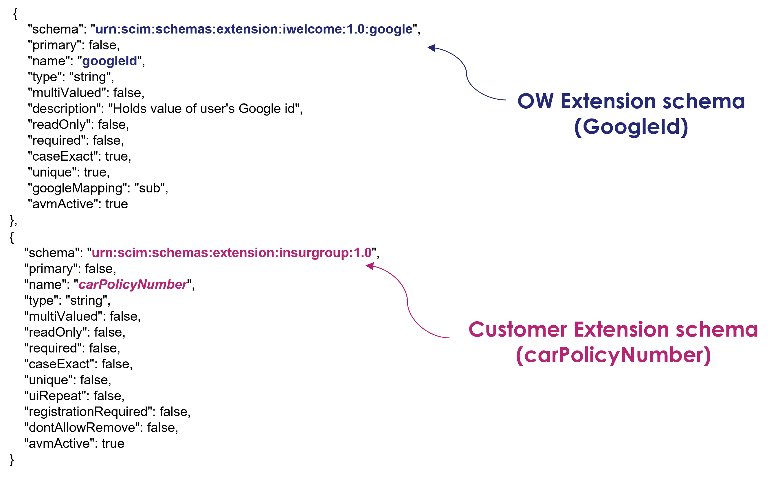 custom schema