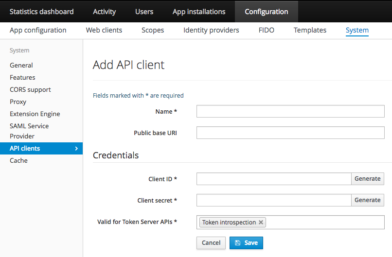 Resource gateway configuration