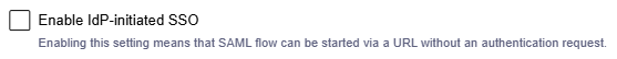 Enable IDP-initiated SSO