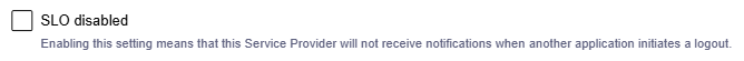 SLO disabled check box