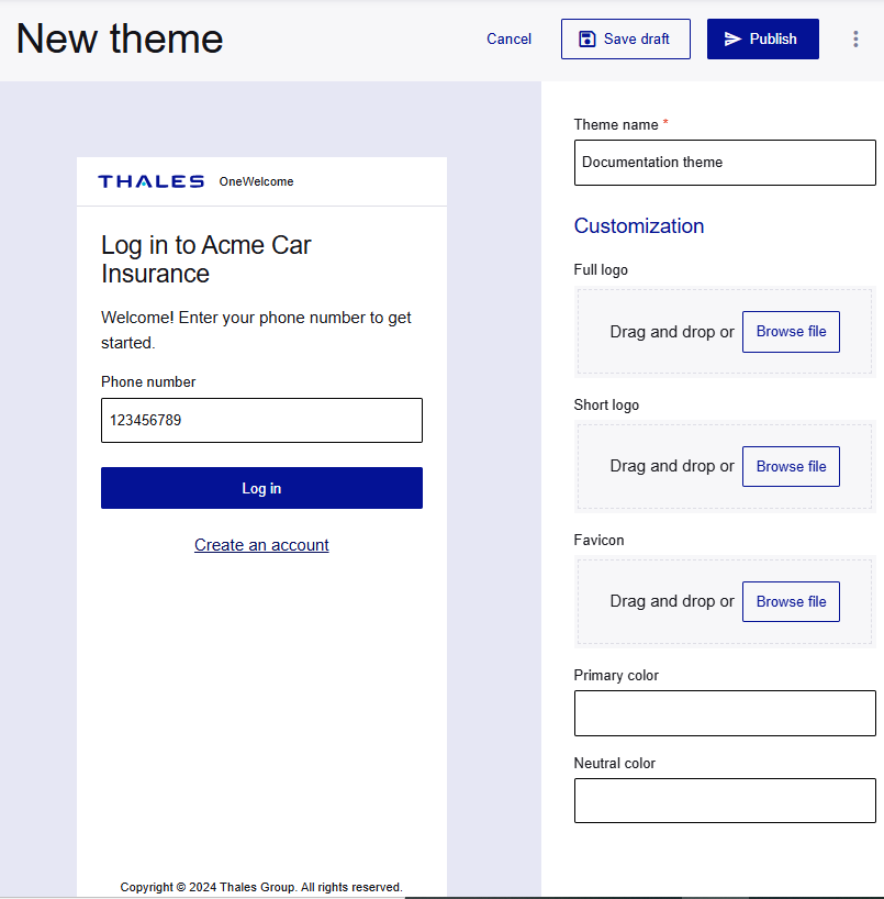 Add theme page