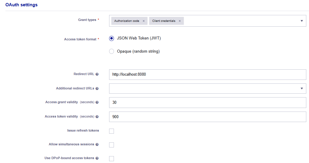 Use rDPoP-bound access tokens check box