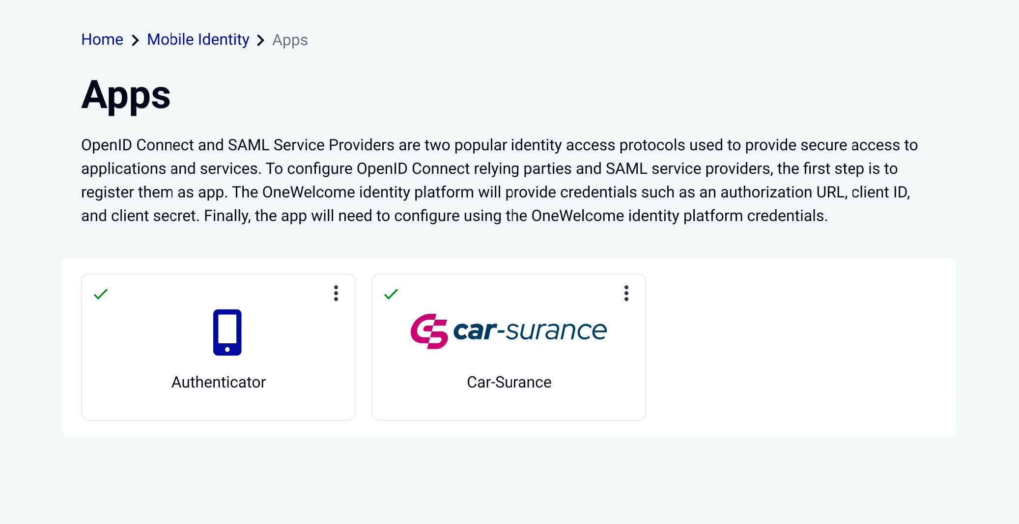 Mobile identity apps